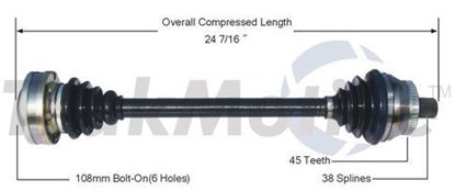 Picture of Audi A4 Right Front CV Shaft 02-04 8E0407272AB
